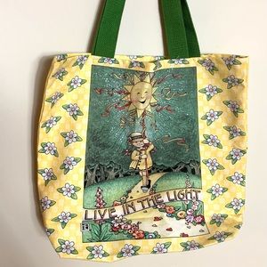 Vintage Mary Engelbreit Ink Live In The Light Tote Bag